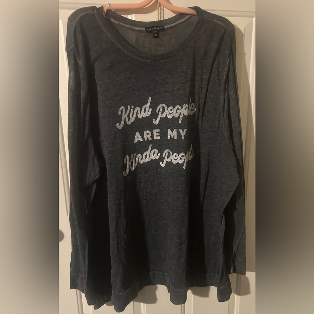 Lane Bryant Charcoal Long Sleeve Tee
